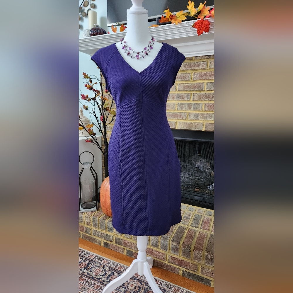 Liz Claiborne Deep Purple Midi Dress
